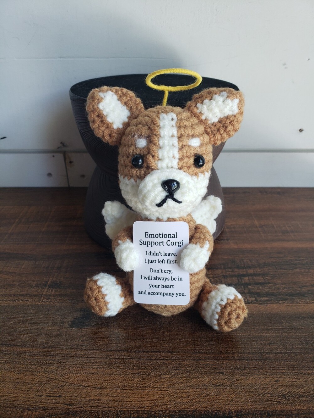 Emotional Support Crochet Corgi